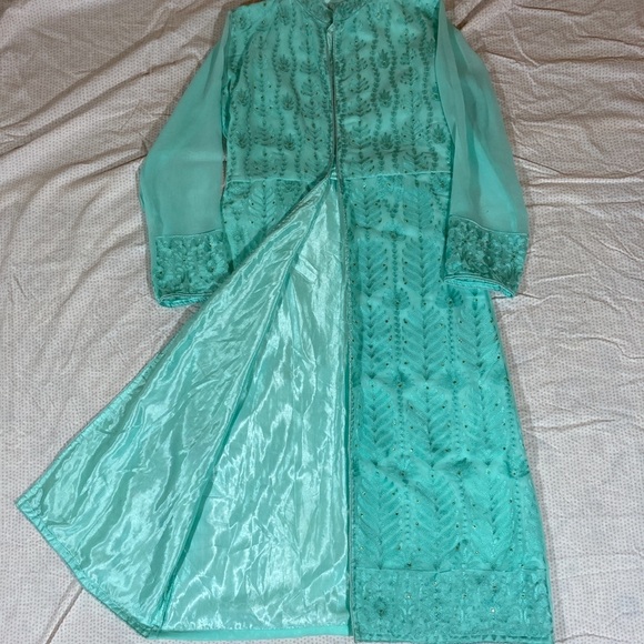 Mint Green Salwar Kameez Suit Set - Picture 7 of 13